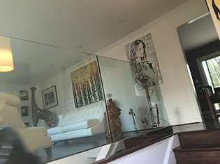 Exterior glass railing installation