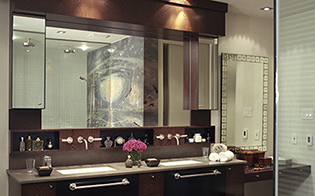 Decorative mirror installed by Design Glass & Mirror
